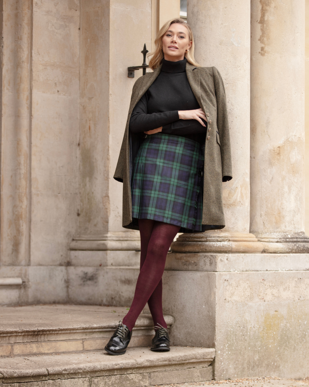 Womens Tartan Kilt - Black Watch