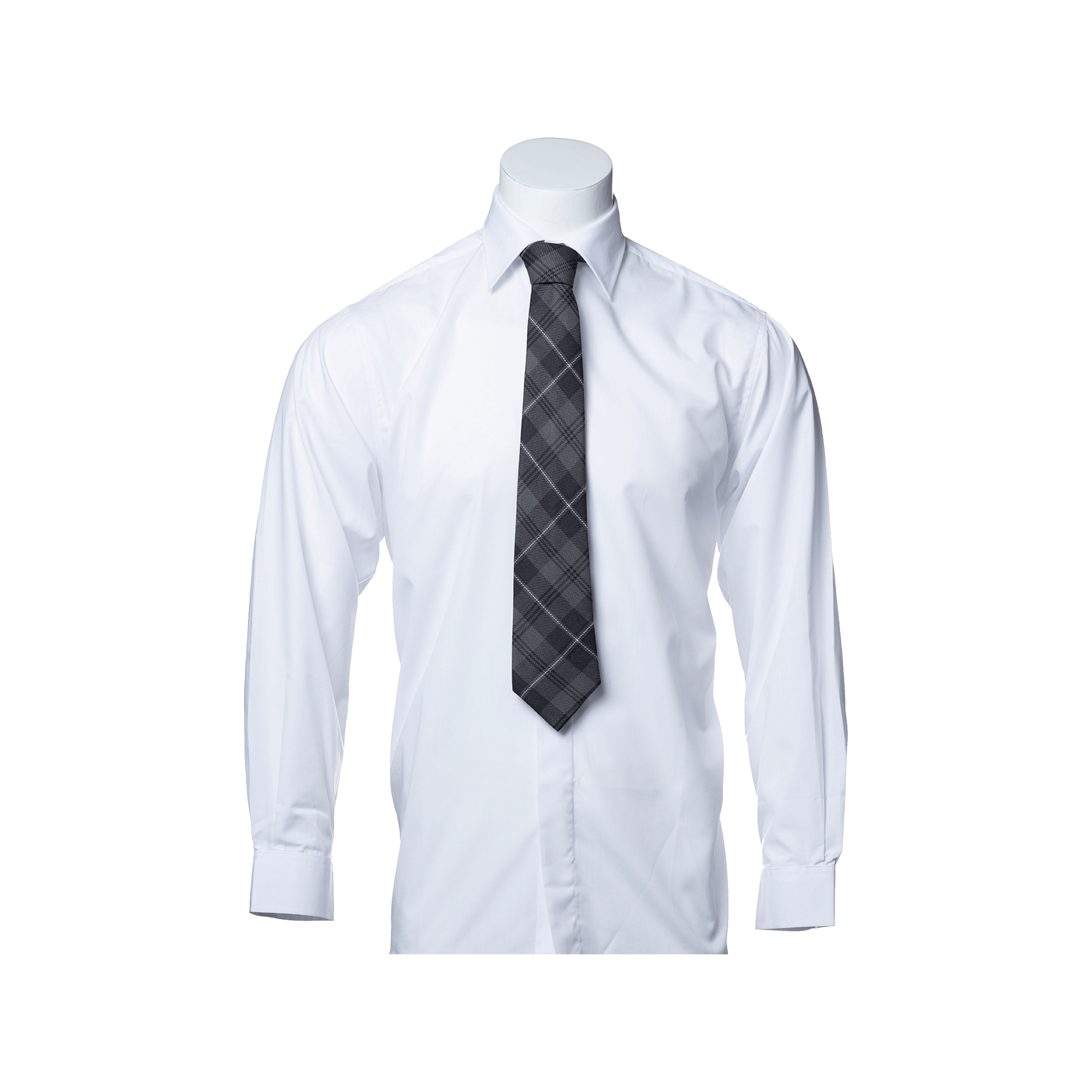 Mens Scottish Tartan Tie - Grey Granite