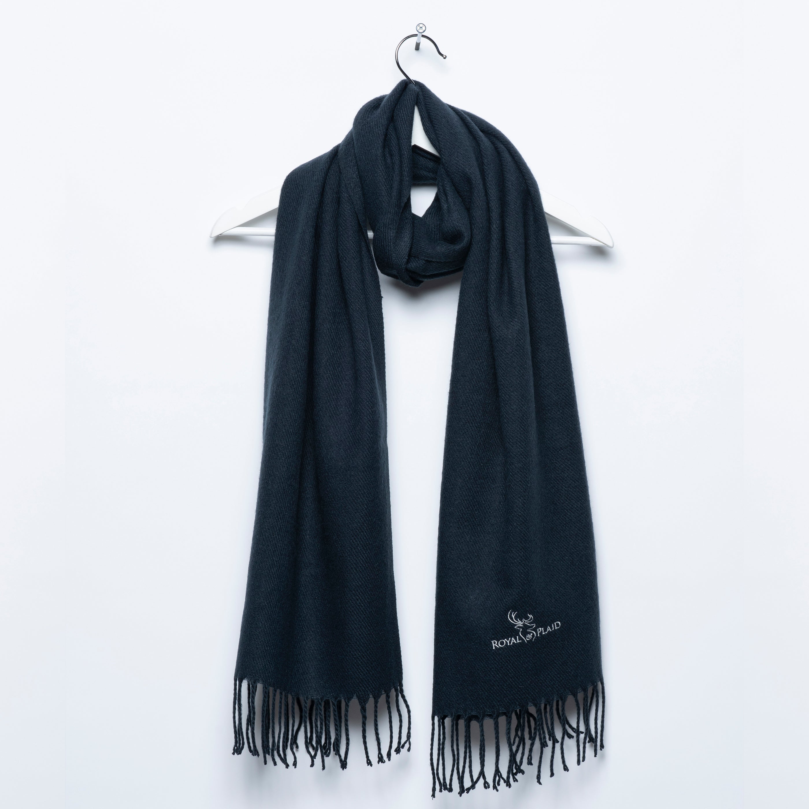 Royal & Plaid Scarf - Navy