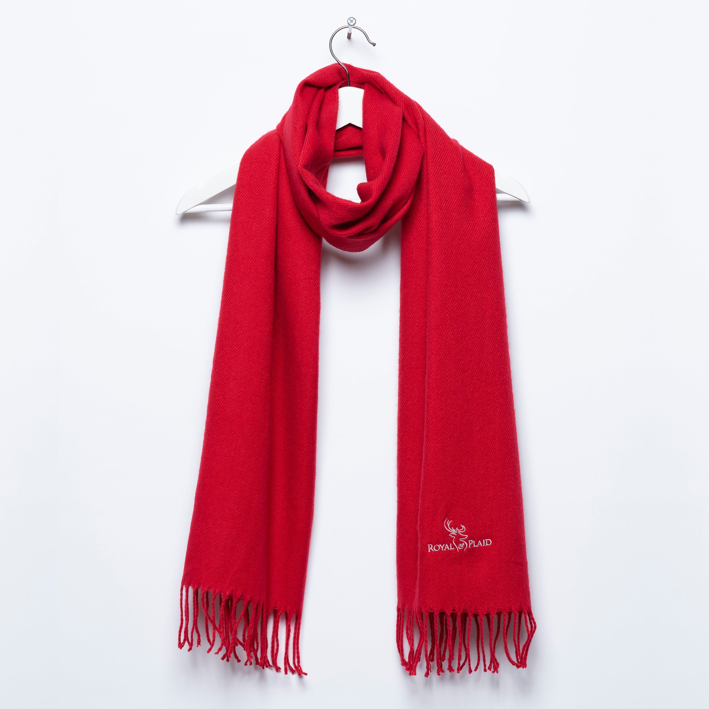 Royal & Plaid Scarf - Red