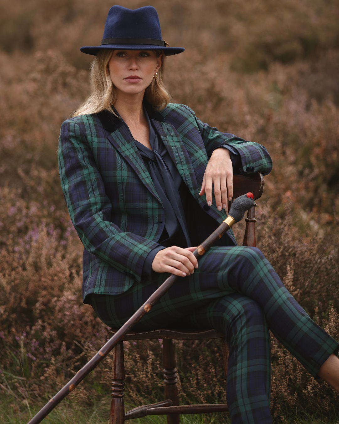 Womens Tartan Blazer - Black Watch
