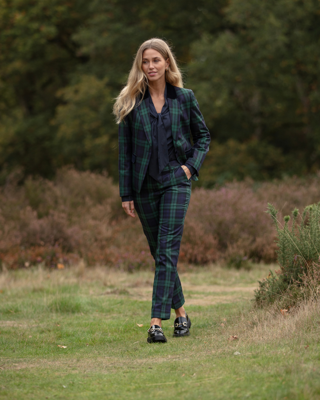 Womens Tartan Trousers - Black Watch