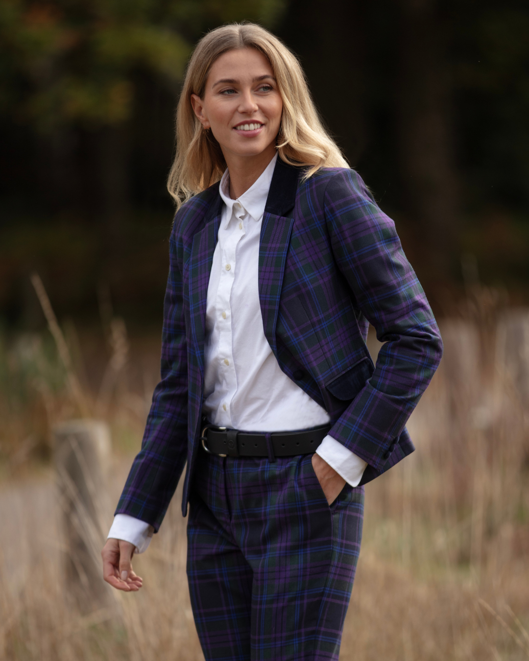 Womens Tartan Blazer Womens Tartan Blazer