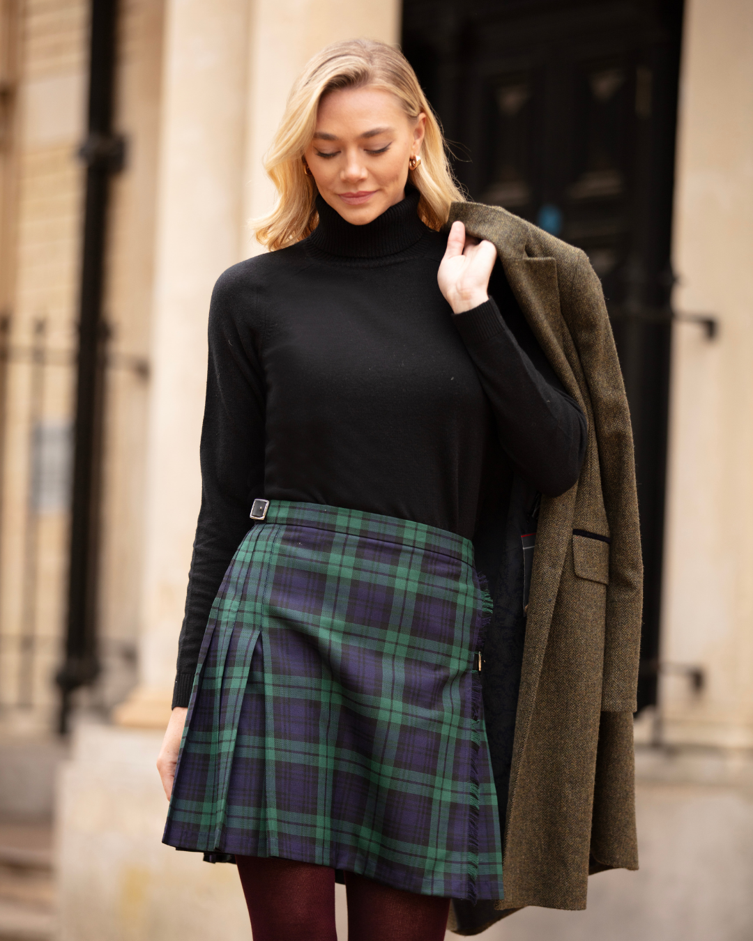 Womens Tartan Kilt - Black Watch