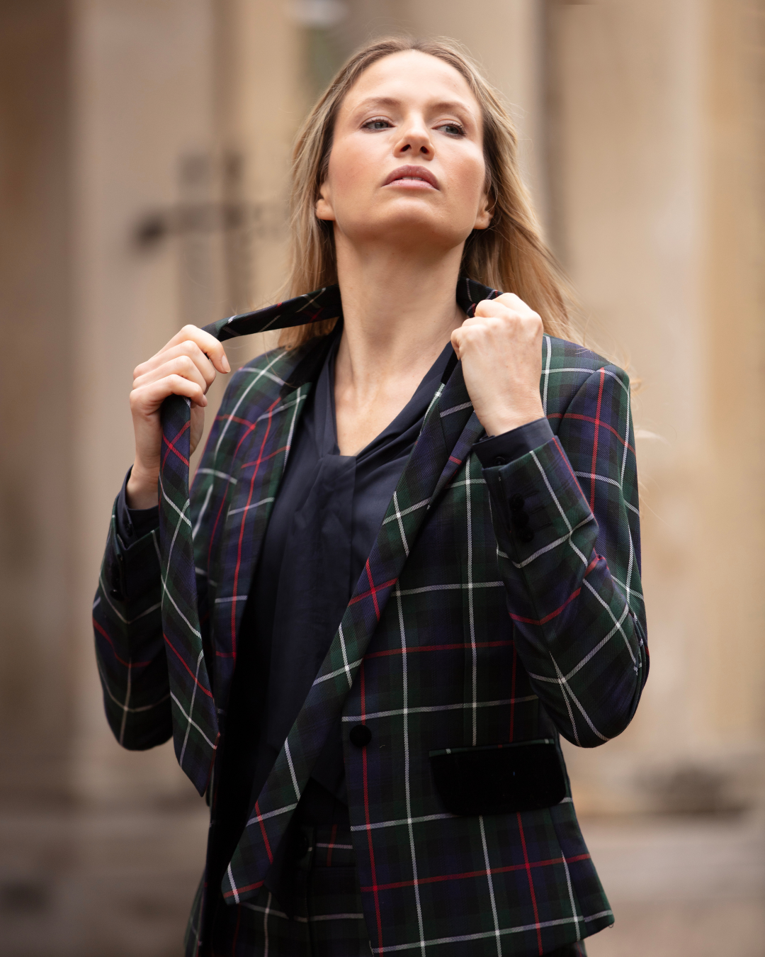 Womens Tartan Blazer - MacKenzie