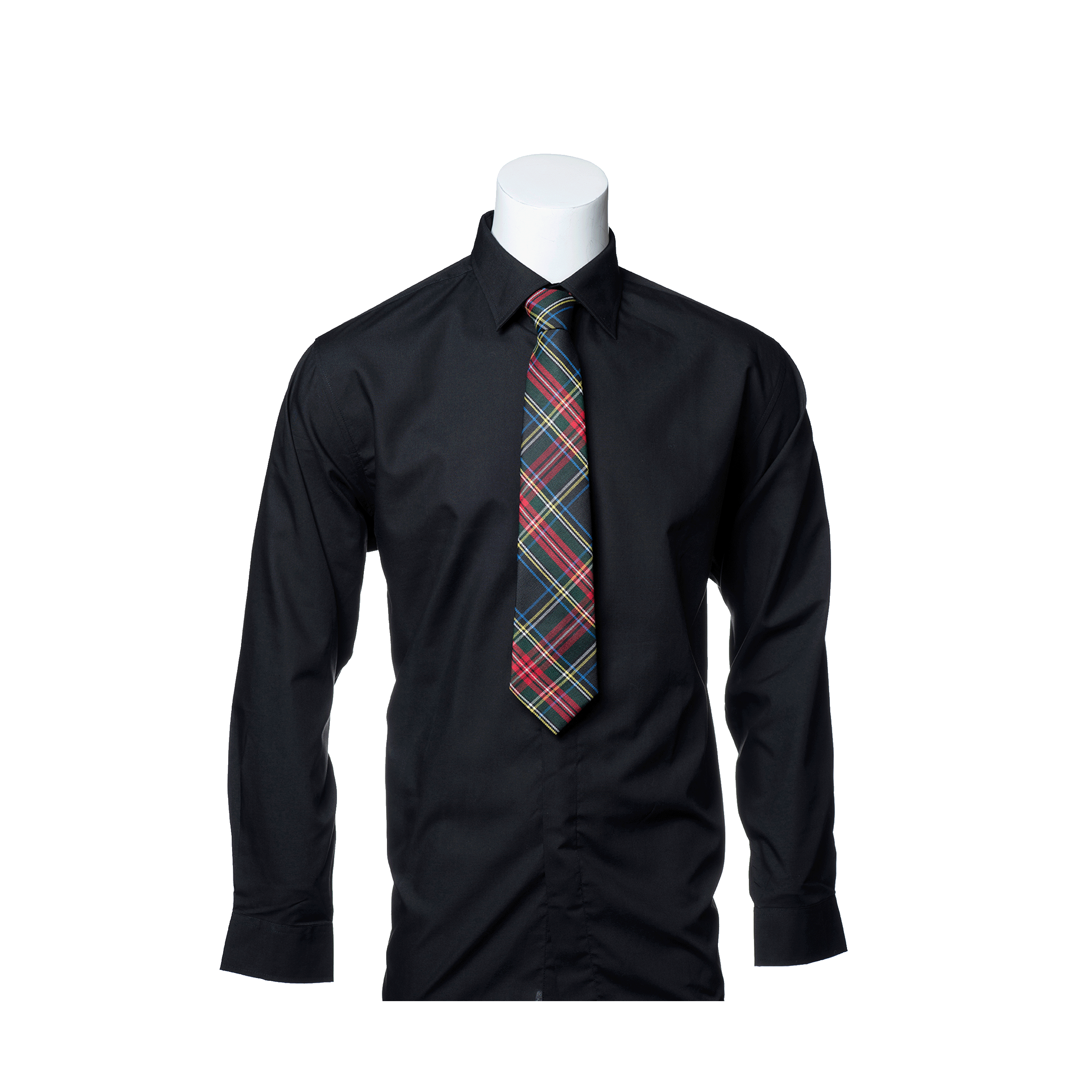 Mens Scottish Tartan Tie - Black Stewart