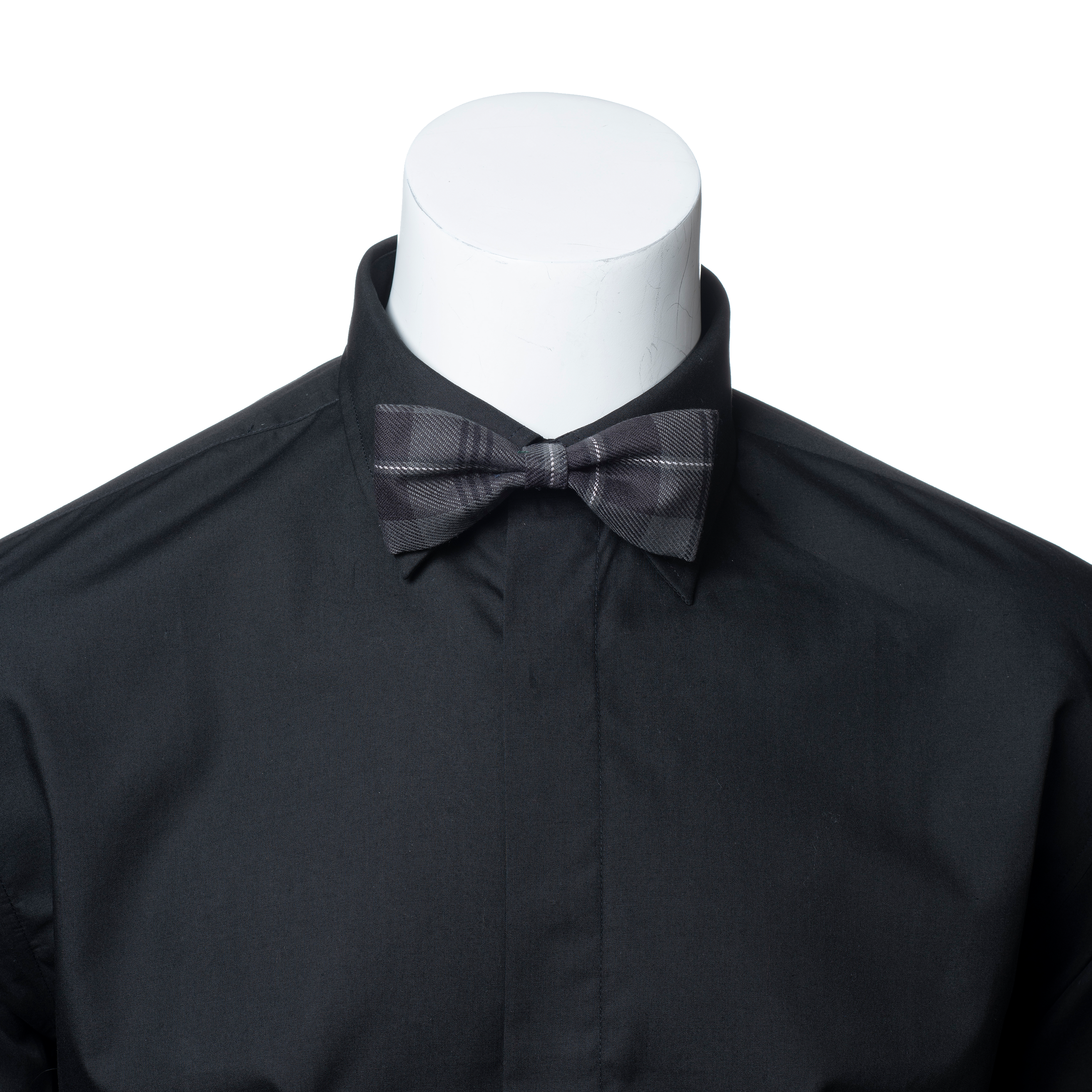 Men Scottish Bow Tie - Grey Granite