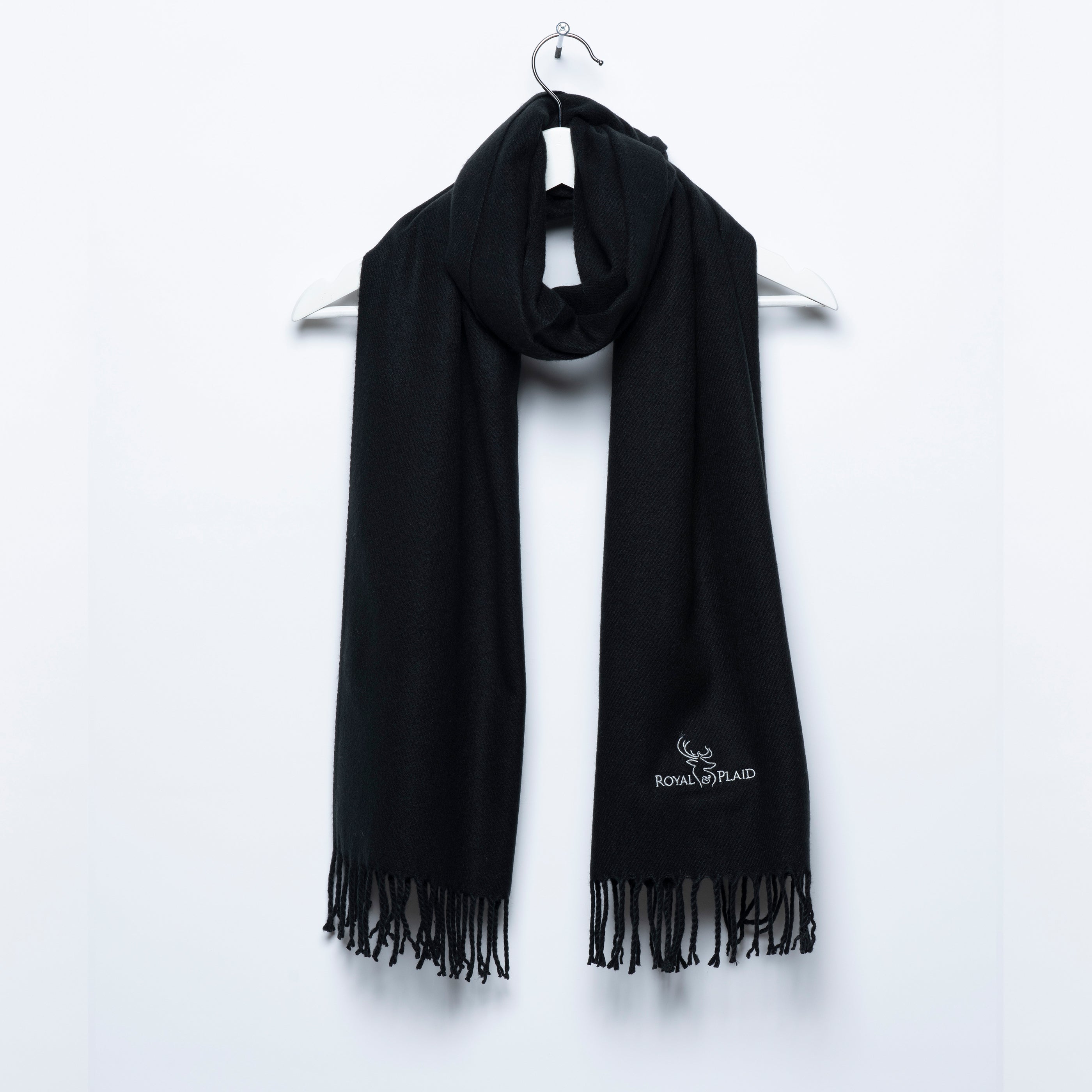 Royal & Plaid Scarf - Black