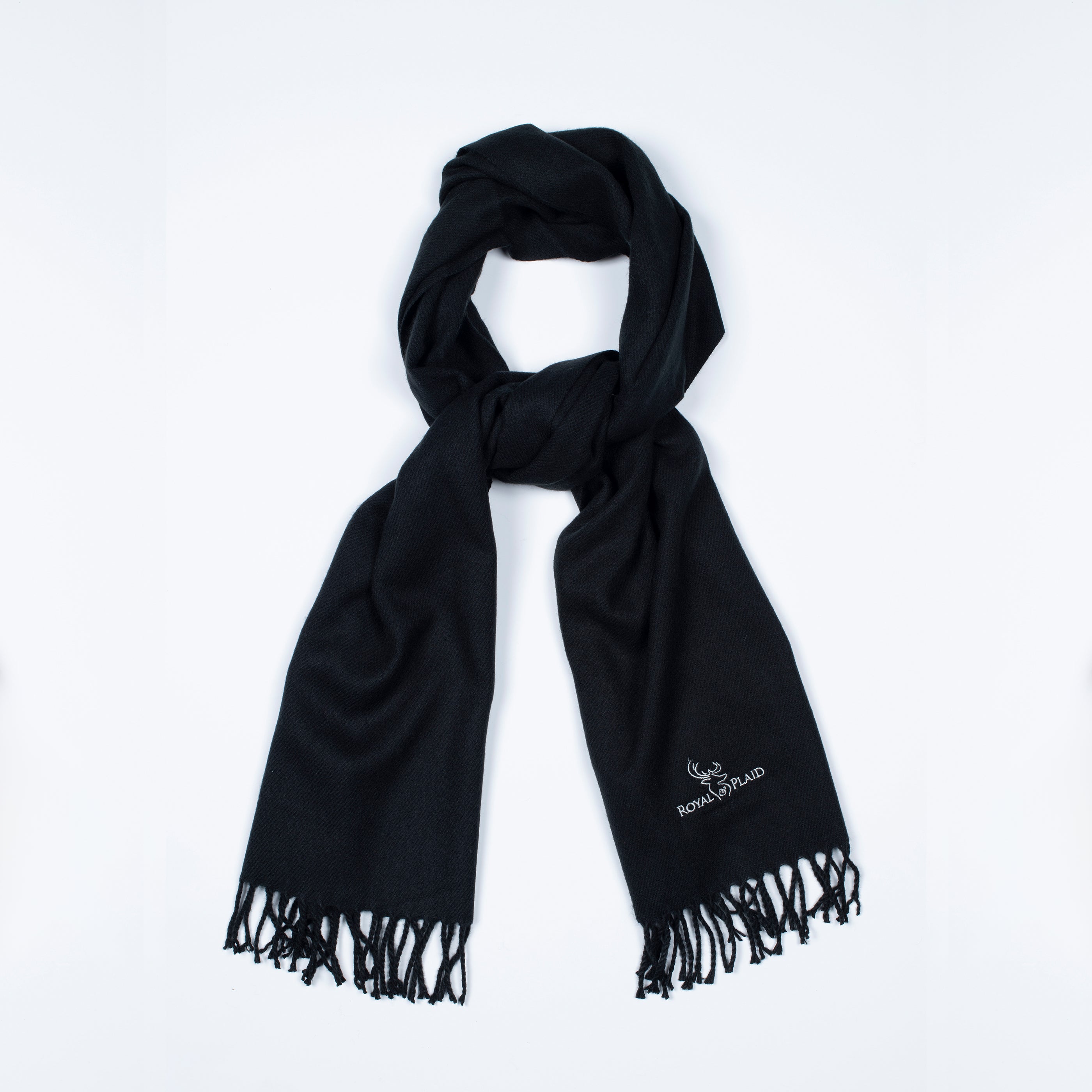 Royal & Plaid Scarf - Black