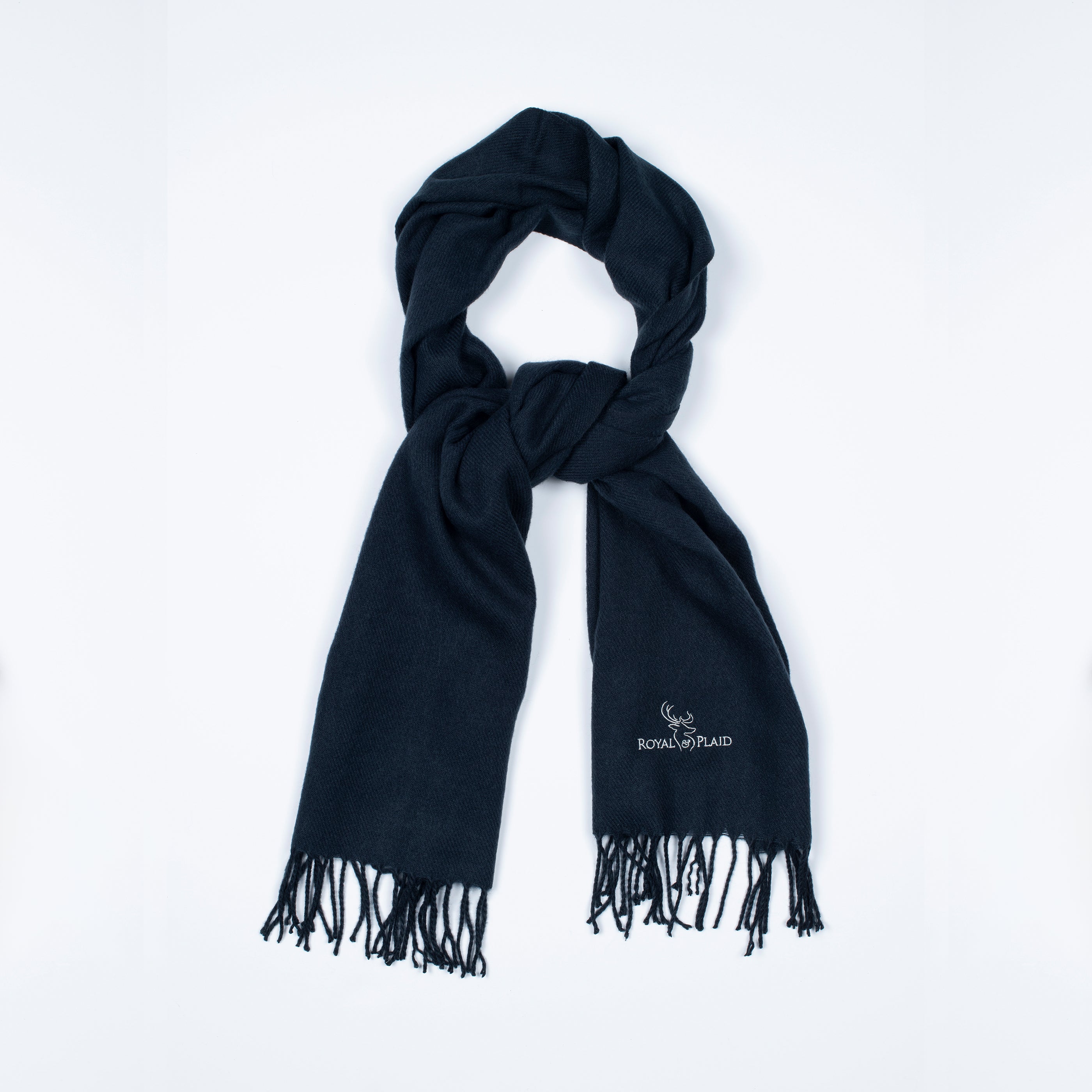 Royal & Plaid Scarf - Navy