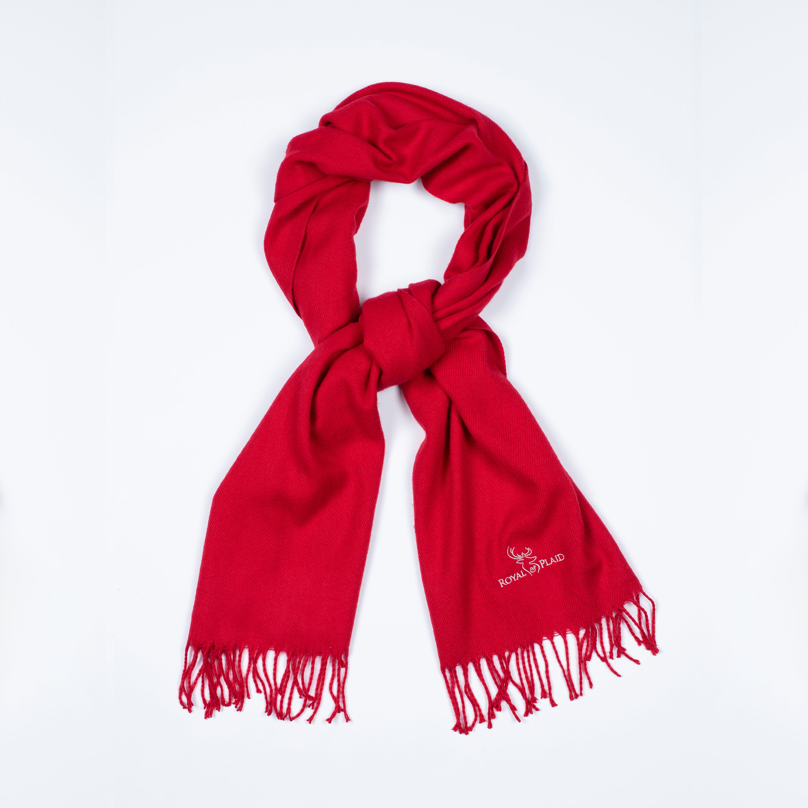 Royal & Plaid Scarf - Red
